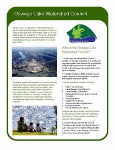 Oswego Lake Watershed Council Fact Sheet