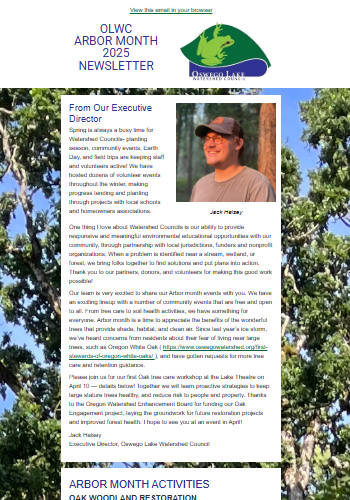 OLWC Arbor Month 2025 Newsletter