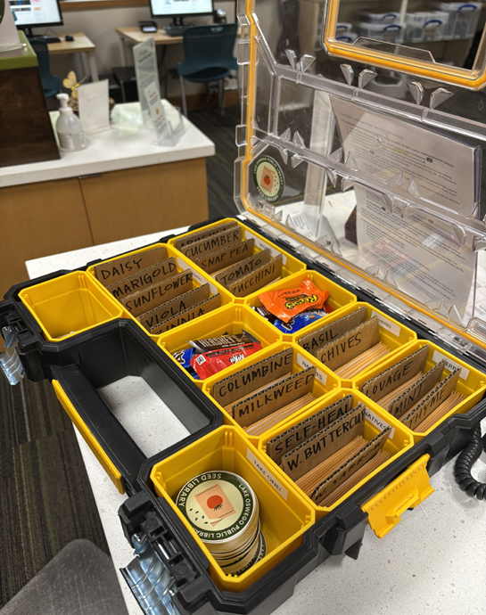 Carrying case for the LOPL Mobile Seed Library