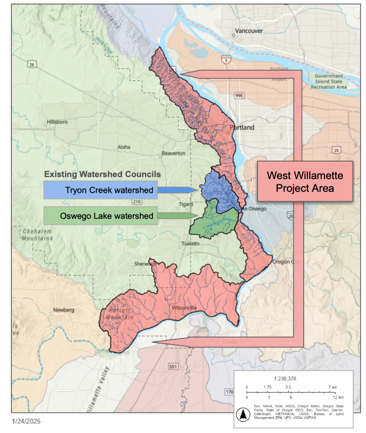 (W3) West Willamette Watersheds Collaboration - project area